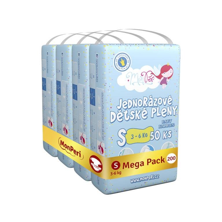 E-shop MONPERI Jednorazové plienky Klasik S 3-6 kg Mega Pack