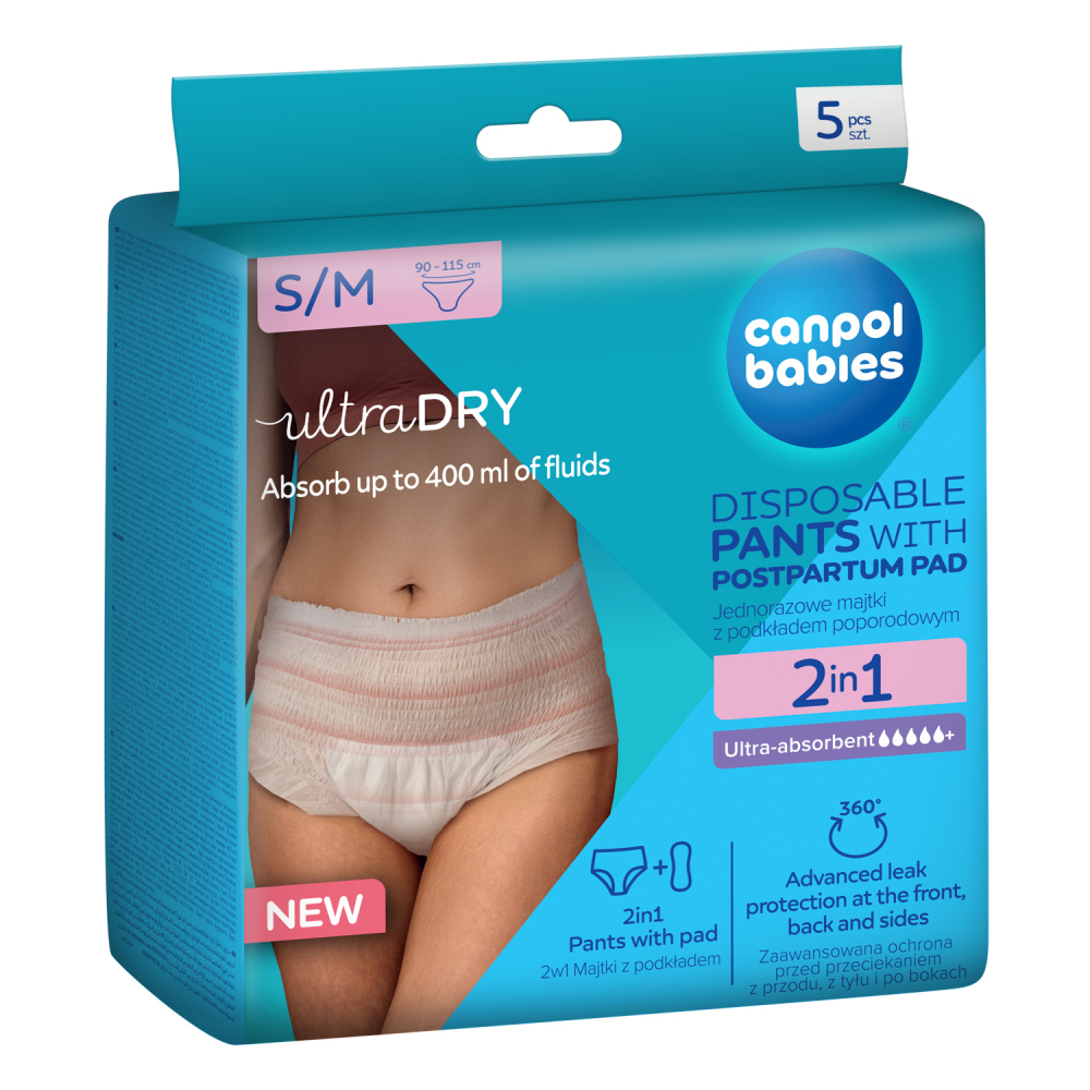 Canpol Babies Popôrodné nohavičky 2v1 S/M 5 ks kúpite na Najlekaren.eu