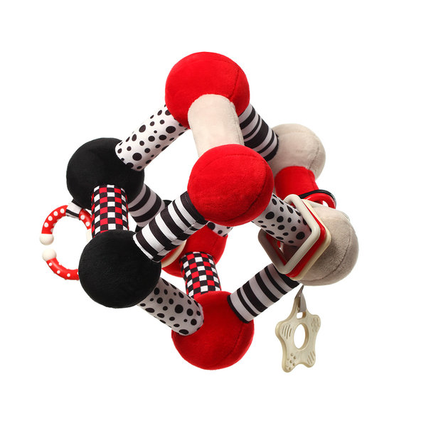 BABYONO Hračka edukačná plyšová Tiny Yoga Cube C - More Collection