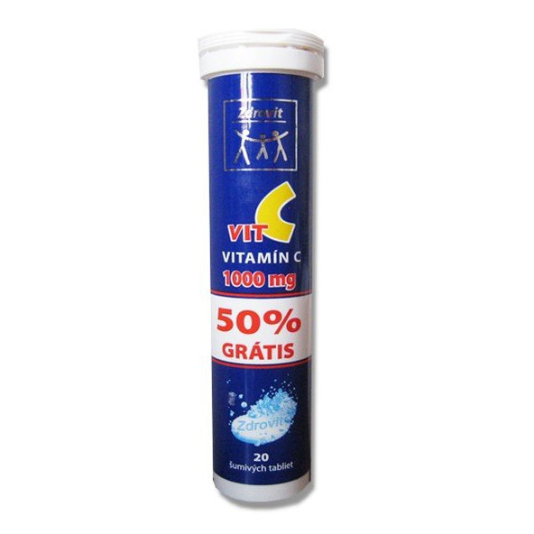 Dr. Theiss Zdrovit Vitamín C vitamíny a minerály 1000 mg 20 šumivých tabliet