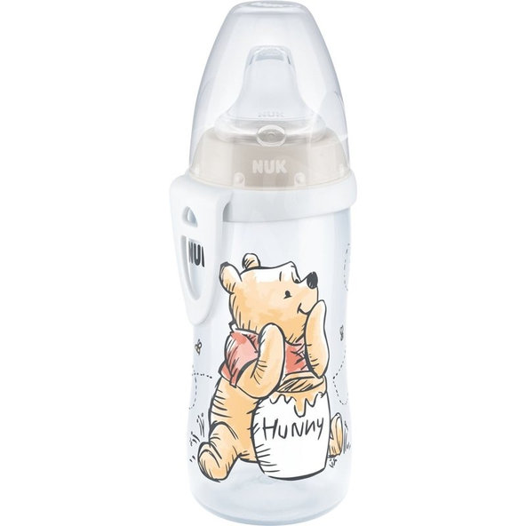 NUK FC Fľaša PP Active Cup Disney - Medvedík Pú, 300 ml biela