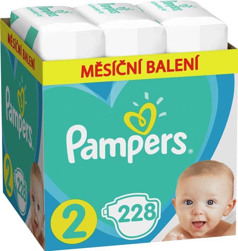 E-shop PAMPERS Active Baby jednorazové plienky veľ. 2, 228 ks, 4-8 kg