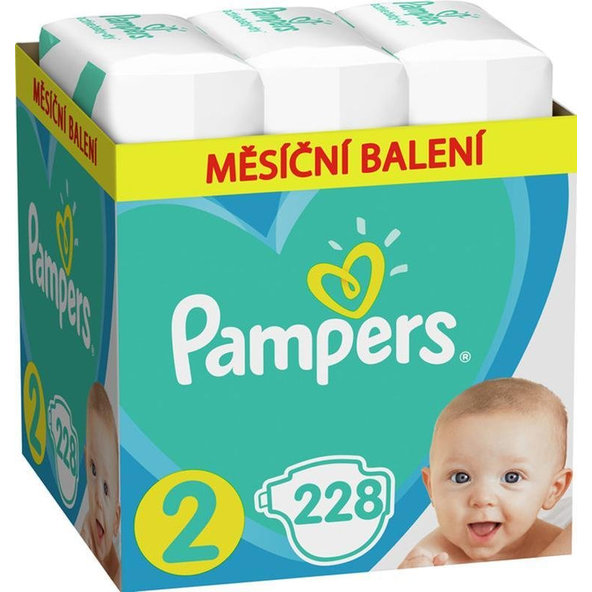 PAMPERS Active Baby jednorazové plienky veľ. 2, 228 ks, 4-8 kg