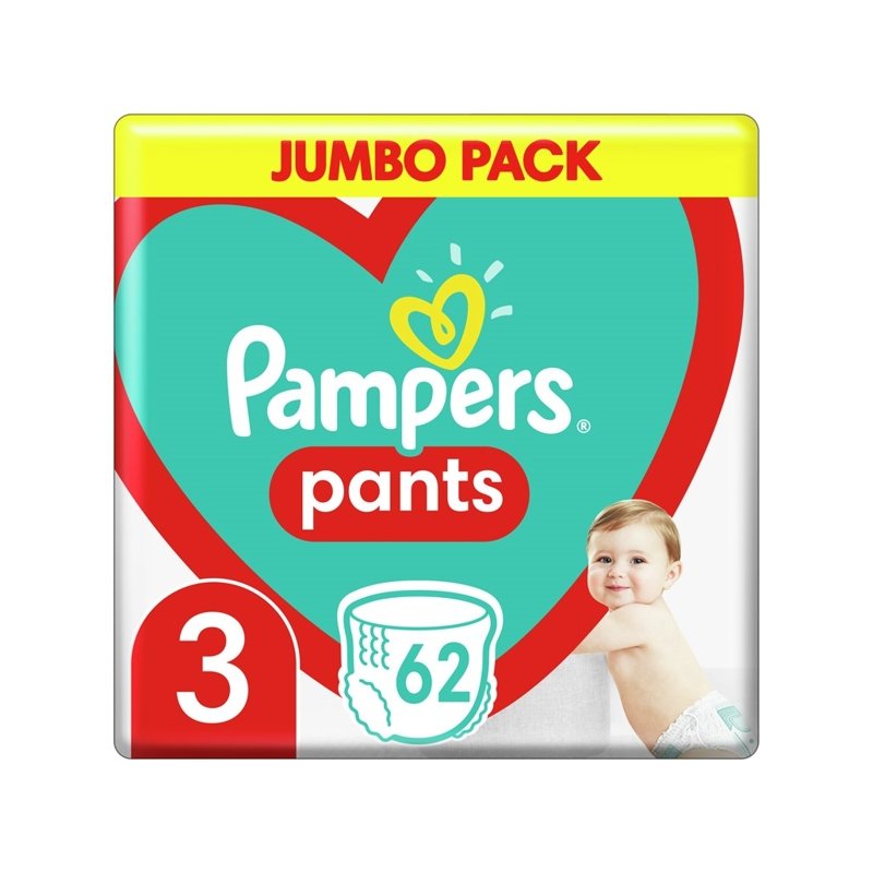 E-shop PAMPERS Pants 3 (6-11 kg) 62 ks Jumbo pack - plienkové nohavičky