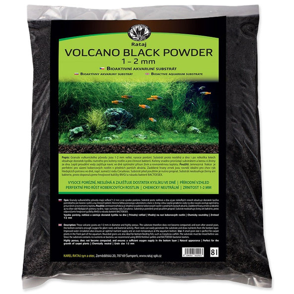 Substrát Rataj Volcano Black Powder 8l