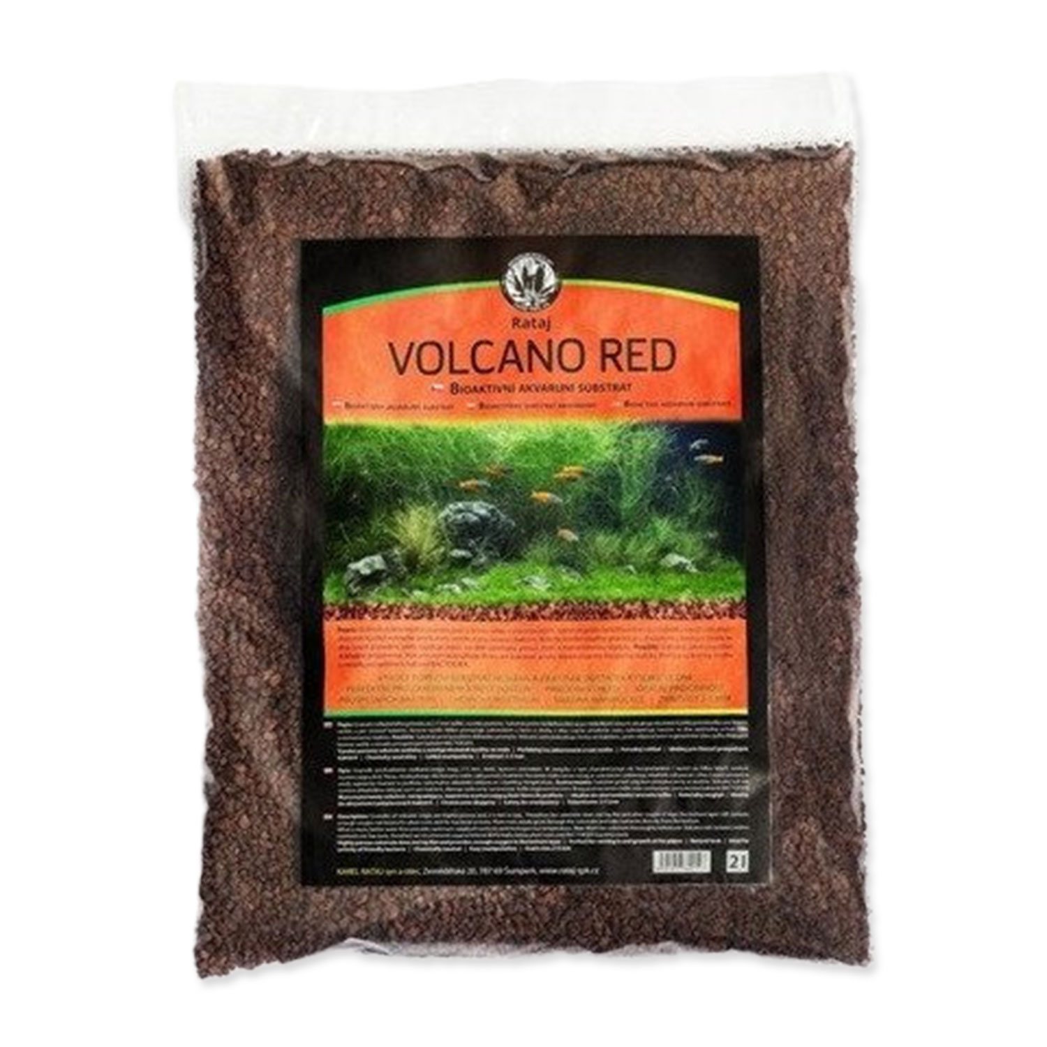 Substrát Rataj Volcano Red červený akvarijný 8l