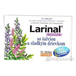 Dr. Müller LARINAL so šalviou a sladkým drievkom 16 tabliet