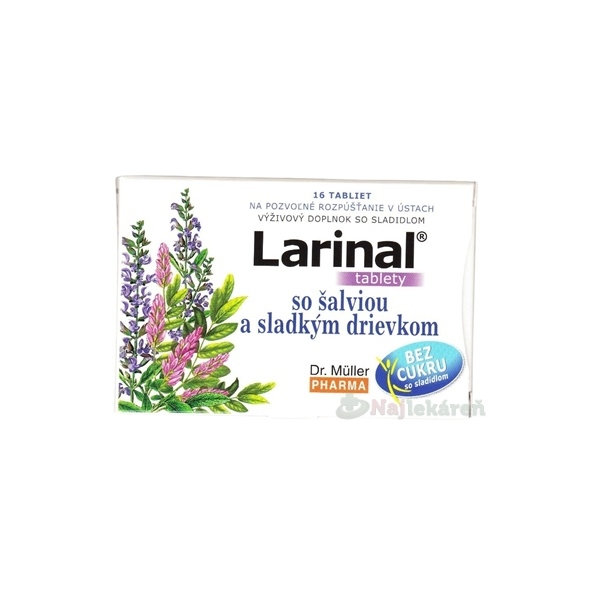 Dr. Müller LARINAL so šalviou a sladkým drievkom 16 tabliet