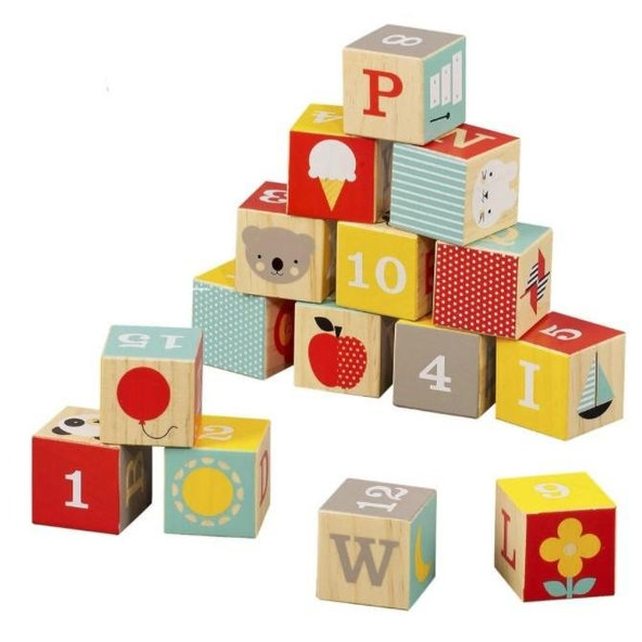 PETITCOLLAGE Drevené kocky ABC