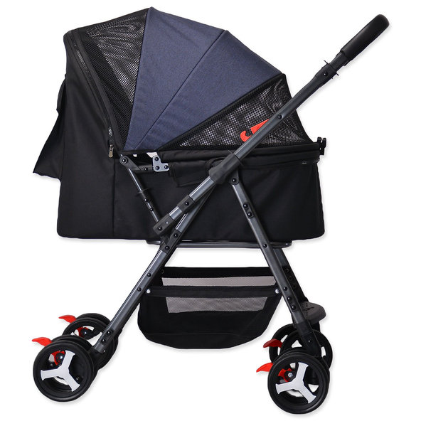 Kočík Kenyone 50x66x101cm modrý, čierna konštrukcia