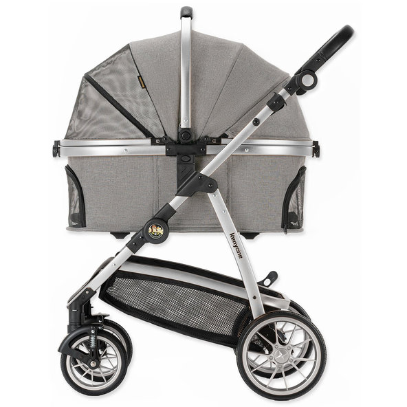 Kočík Kenyone 60x69x106cm svetlo šedý, strieborná konštrukcia