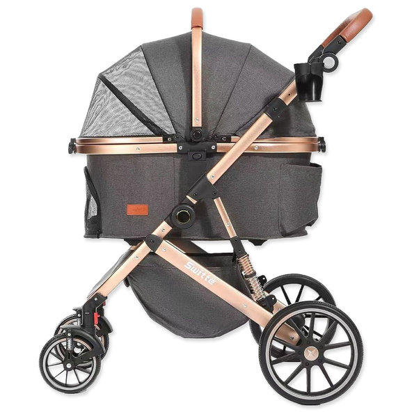 Kočík Kenyone 62x90x108cm čierny, zlatá konštrukcia