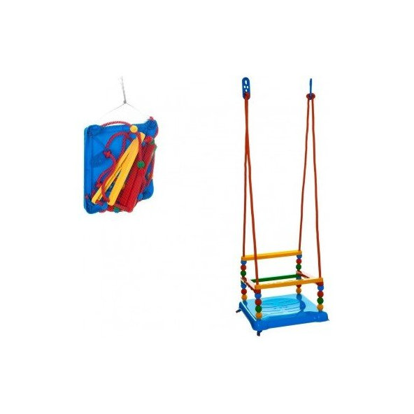 TEDDIES Hojdačka plast 35x34 cm modrá