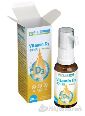 Plus Lekáreň Vitamín D3 400 IU kvapky 30 ml