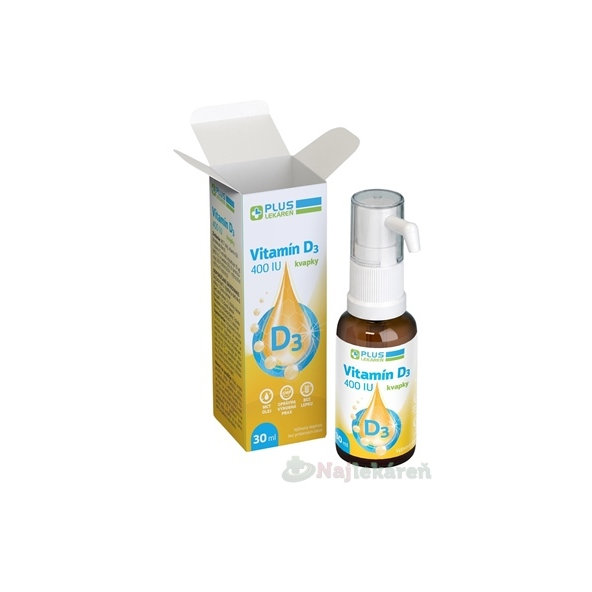 Plus Lekáreň Vitamín D3 400 IU kvapky 30 ml