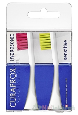 CURAPROX HYDROSONIC SENSITIVE Hydrosonická náhradná hlavica, magenta + zelená 2 ks kúpite na Najlekaren.eu