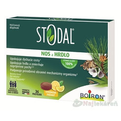 STODAL Nos a Hrdlo pastilky citrónová príchuť 36 ks