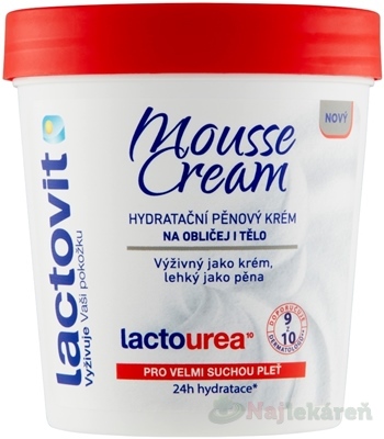 Lactovit Mousse cream Lactourea penový krém na tvár a telo 250 ml