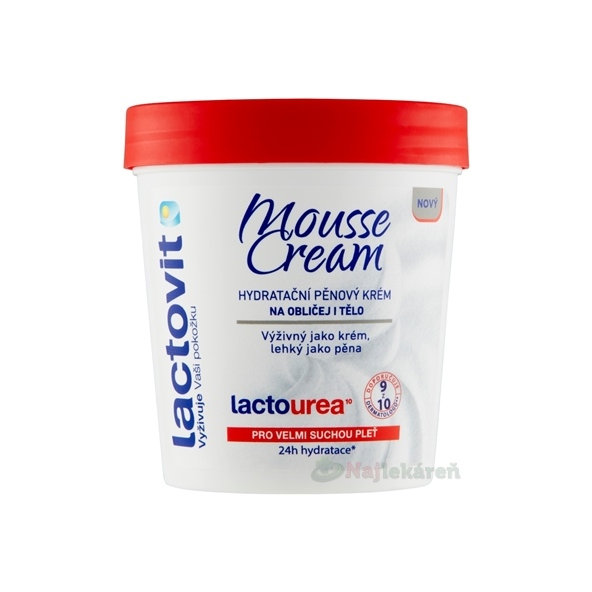 Lactovit Mousse cream Lactourea penový krém na tvár a telo 250 ml