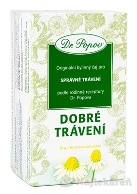 Dr. Popov Bylinný čaj Dobre trávenie 20 vrecúšok