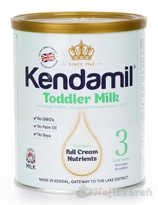 E-shop KENDAMIL 3 batoľacie mlieko s DHA (12 - 36 mesiacov) 400 g