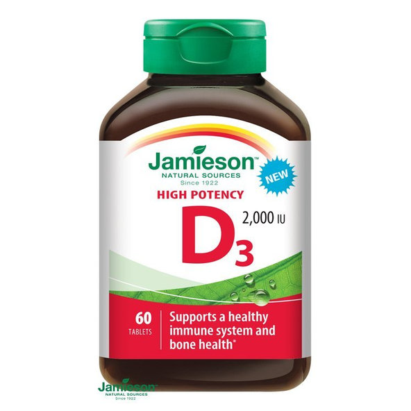 JAMIESON VITAMÍN D3 2000 IU 60 tbl
