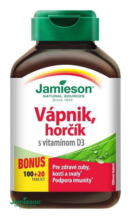 E-shop Jamieson Vápnik, horčík, s vitamínom D3 120tbl
