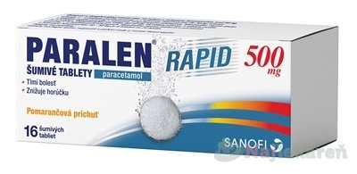 E-shop PARALEN RAPID 500 mg na bolesť a horúčku 16 šumivých tabliet