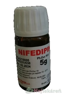 E-shop Nifedipinum v liekovke širokohrdlej 5g