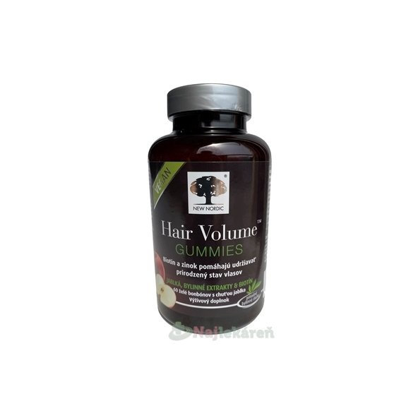 NEW NORDIC Hair Volume GUMMIES VEGAN 60ks želé