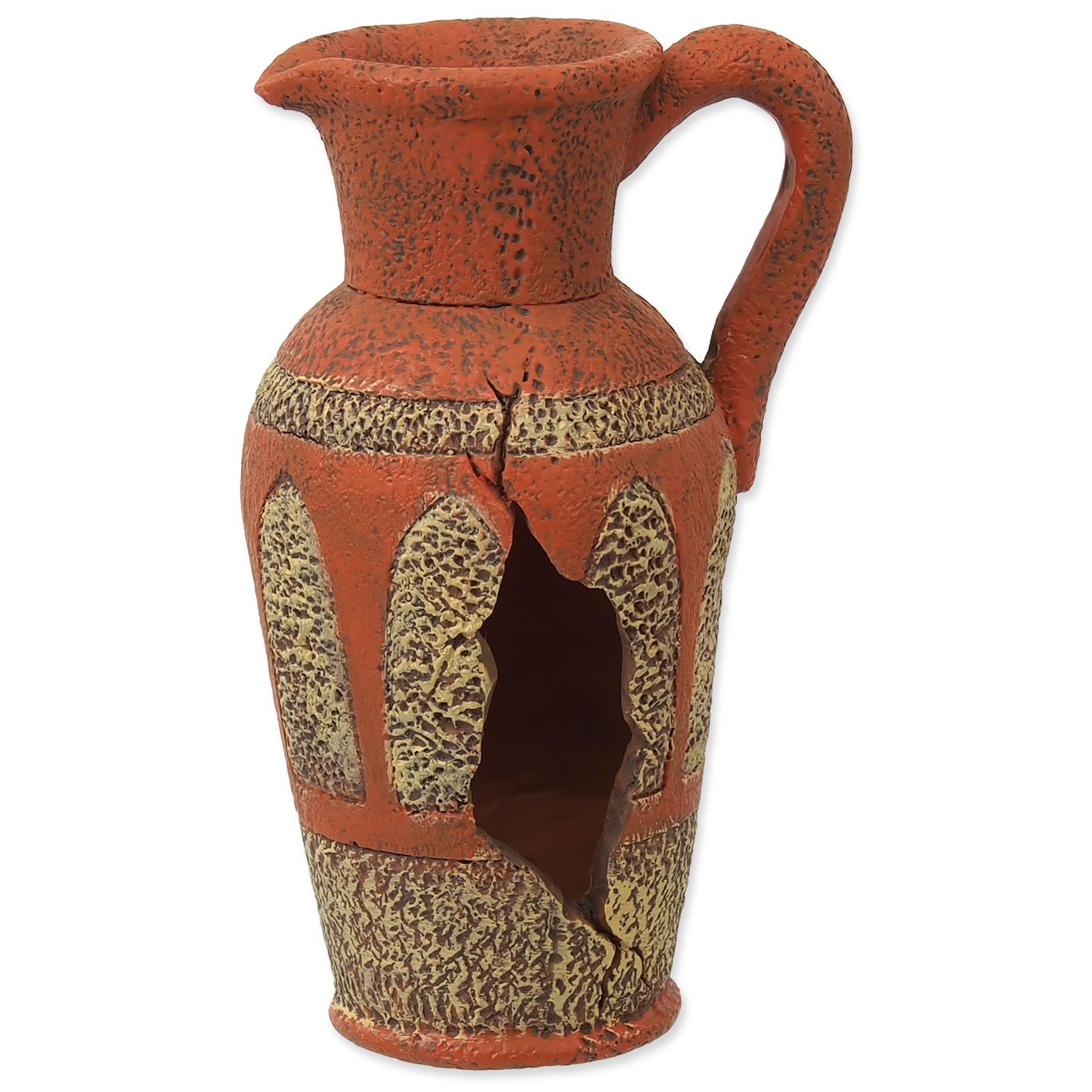 E-shop Dekorácia Aqua Excellent Amfora oranžová 8,2x6,8x13cm