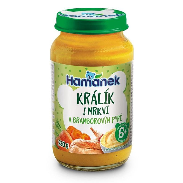 HAMÁNEK Zajac so zemiakom v mrkvovej omáčke 230 g