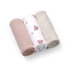 BABYONO Plienky mušelínové Super Soft 3 ks 70 x 70 cm brown