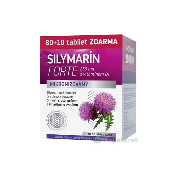 NaturProdukt Silymarin forte 4 pečeň + imunitný systém 90 tabliet