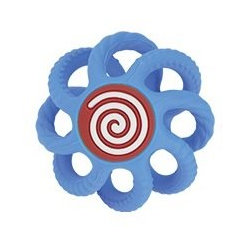 NUBY Hryzačka gulička silikónová 3m+ modrá