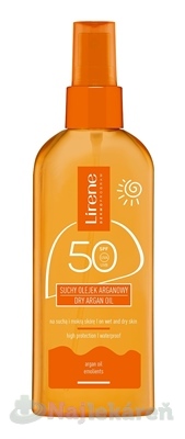 Lirene SUN Suchý olej SPF 50 Arganový na opaľovanie 150 ml