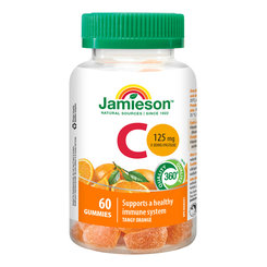 Jamieson Vitamín C Gummies pastilky s príchuťou pomaranča 60 cps
