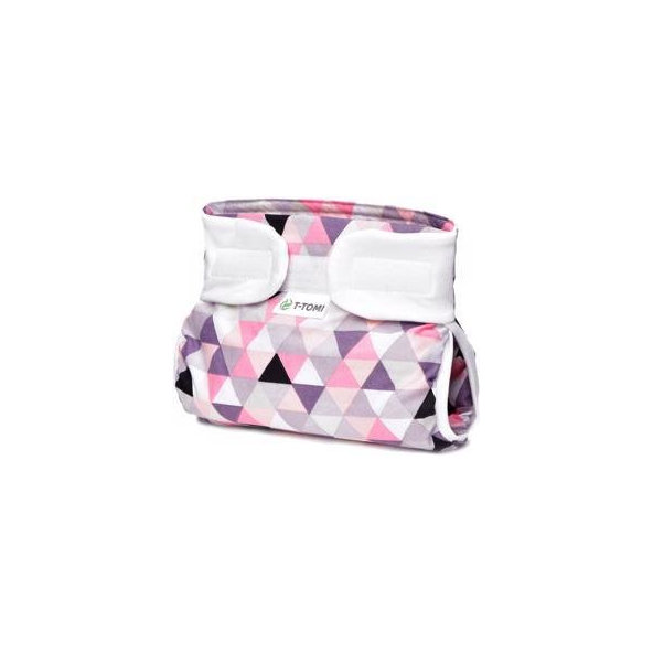 T-TOMI Nohavičky abdukčné ortopedické (3-6 kg) suchý zips - pink triangles