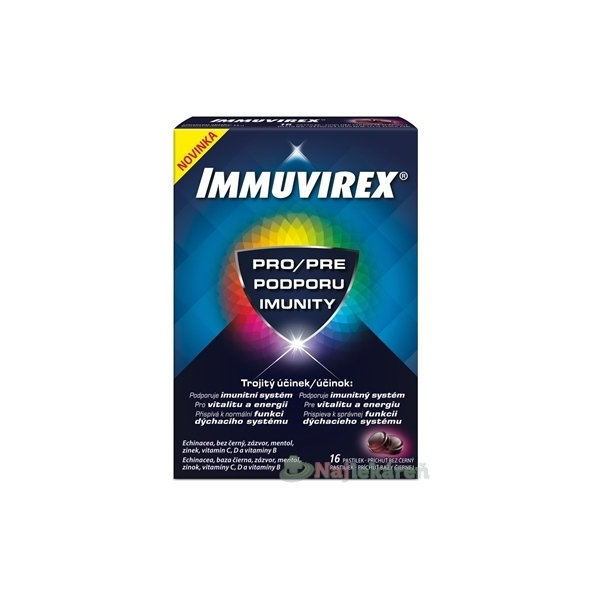 IMMUVIREX pastilky s príchuťou bazy čiernej 1x16 ks
