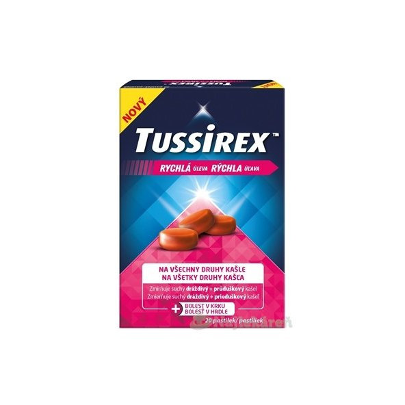 TUSSIREX pastilky na kašeľ 20 ks