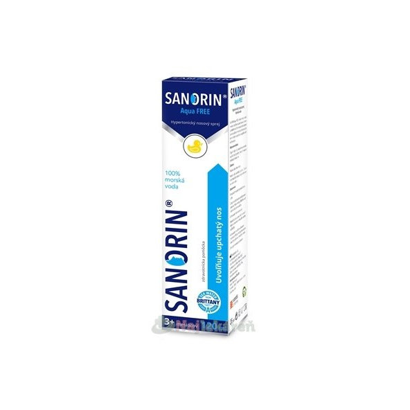 SANORIN Aqua FREE hypertonický nosový sprej 1x120 ml