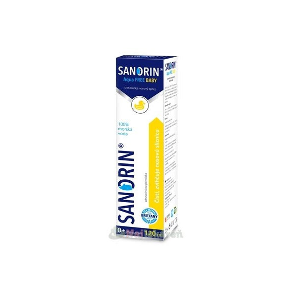 SANORIN Aqua FREE BABY izotonický nosový sprej pre deti 120 ml