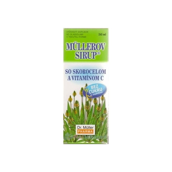 MÜLLEROV SIRUP SO SKOROCELOM A VIT. C bez cukru 1x245 ml