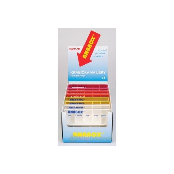 ANABOX Dávkovač na lieky Denný box (1x5 priečinkov)