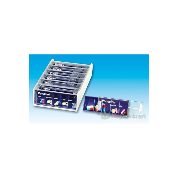 ANABOX Dávkovač na lieky 7 dní modrý