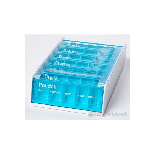 ANABOX Dávkovač na lieky 7 dní azúrový