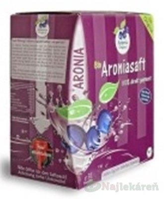 Bio Aronia džús 100% priamo lisovaná šťava, kartón s výčapným ventilom 3l