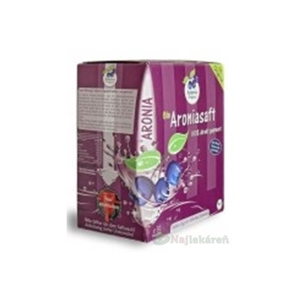 Bio Aronia džús 100% priamo lisovaná šťava, kartón s výčapným ventilom 3l