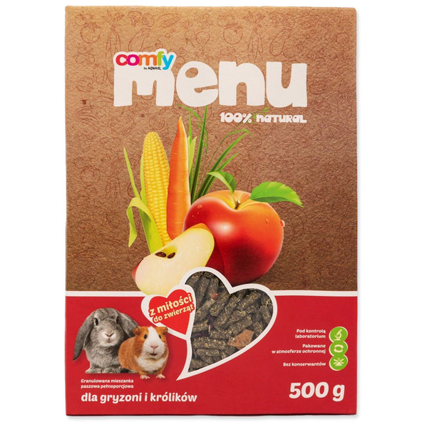 COMF Krmivo MENU hlodavce a králik, pelety 500g