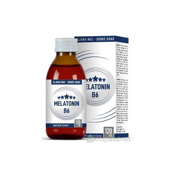 MELATONÍN B6, sirup + DARČEK maska na spanie, 120 ml
